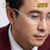 Mắt kính vàng trắng Au750 đính kim cương họa tiết mũi tên