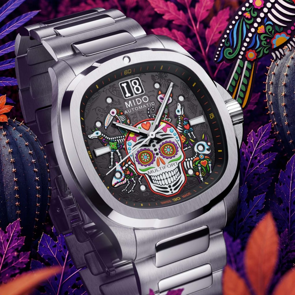 Kỳ Lân Luxury Mido Multifort TV Big Date Dia de los Muertos Alebrijes1 Đồng hồ Mido Multifort TV Big Date Dia de los Muertos Alebrijes