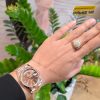 Nhẫn Kỳ Lân Signature vàng hồng Au750 đính viên chủ 6ly3