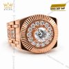 Nhẫn Kỳ Lân Signature vàng hồng Au750 đính viên chủ 6ly3