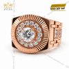 Nhẫn Kỳ Lân Signature vàng hồng Au750 đính viên chủ 6ly3