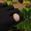 Nhẫn Kỳ Lân Signature vàng hồng Au750 đính viên chủ 6ly3