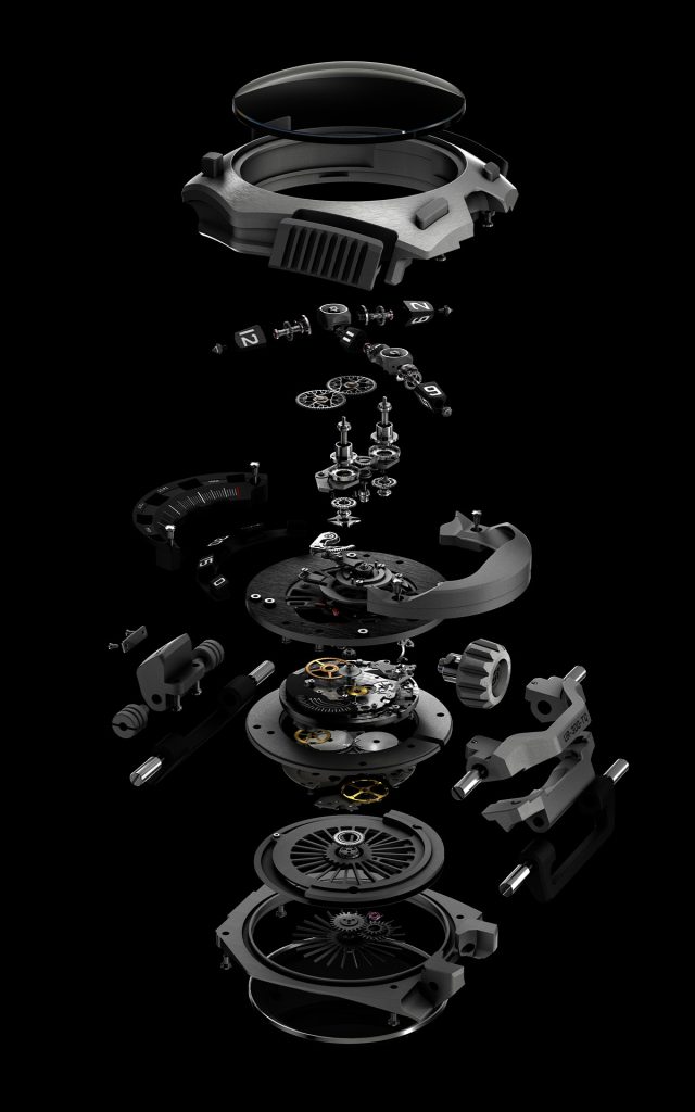 Đồng hồ đo thời gian Urwerk UR-300 7 Kỳ Lân Luxury Urwerk UR 300 Time Quantum KYLAN5 Đồng hồ đo thời gian Urwerk UR-300