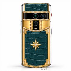 Vertu Agent Q custom vàng Au750 đính kim cương