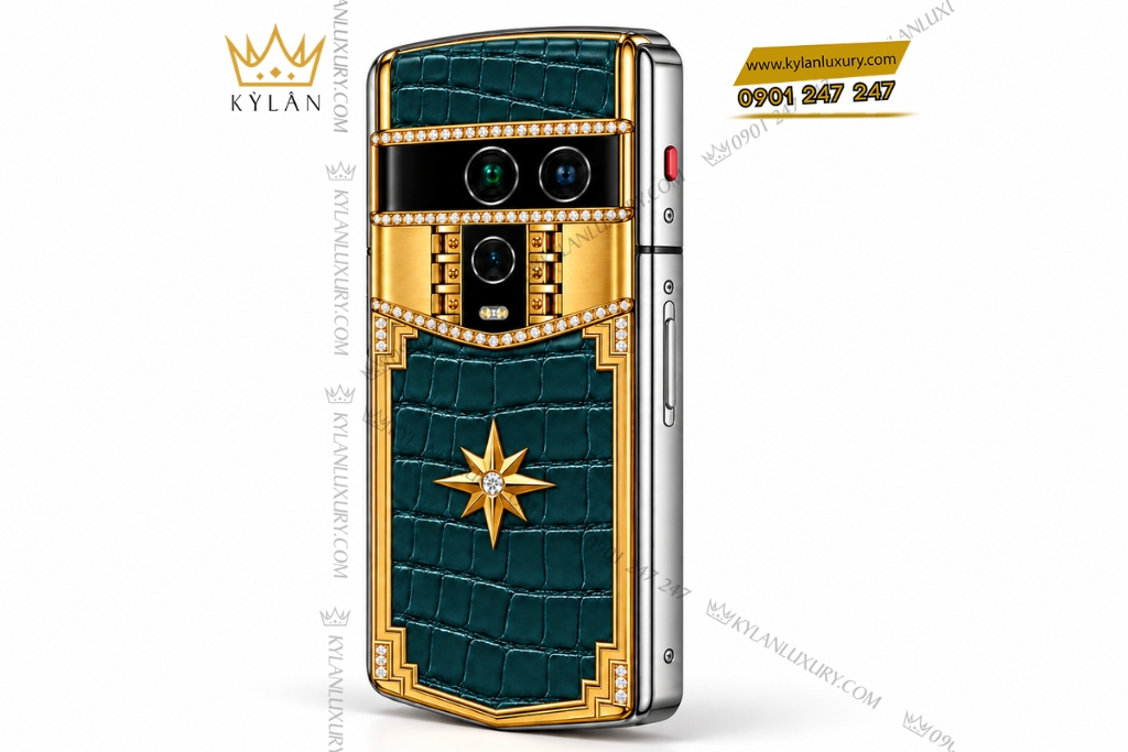 Vertu Agent Q custom vàng Au750 đính kim cương 2 Vertu Agent Q custom vàng Au750 đính kim cương