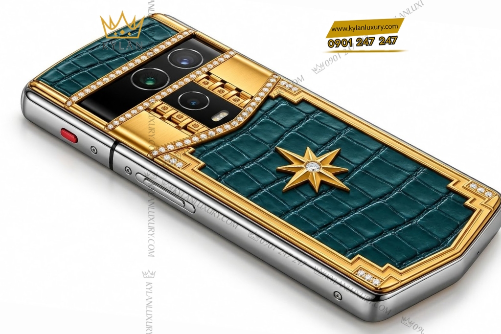 Vertu Agent Q custom vàng Au750 đính kim cương 3 Vertu Agent Q custom vàng Au750 đính kim cương