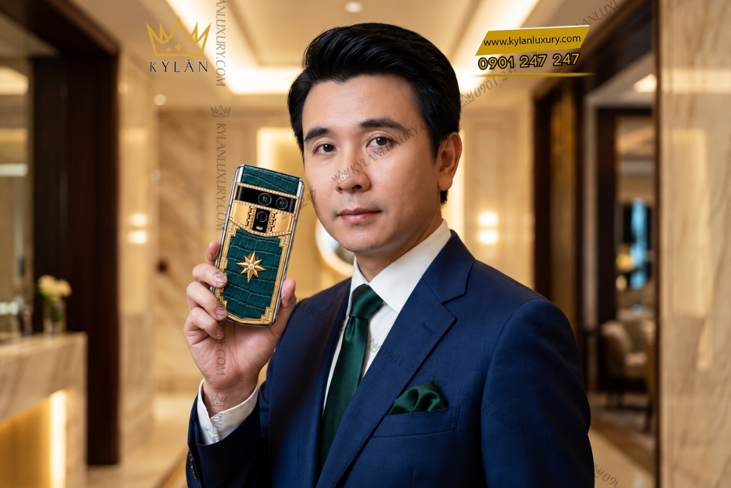 Vertu Agent Q custom vàng Au750 đính kim cương 5 Vertu Agent Q custom vàng Au750 đính kim cương