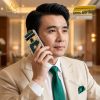 Vertu Agent Q custom vàng Au750 đính kim cương