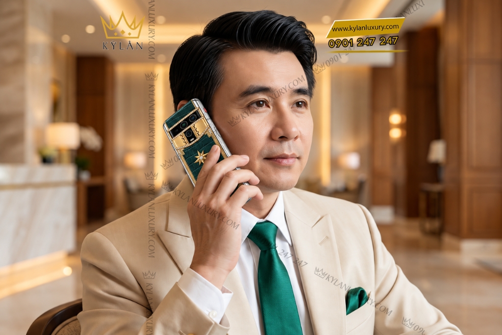 Vertu Agent Q custom vàng Au750 đính kim cương 6 Vertu Agent Q custom vàng Au750 đính kim cương
