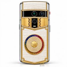 Vertu Agent Q custom vàng Au750 đính kim cương và đá quý