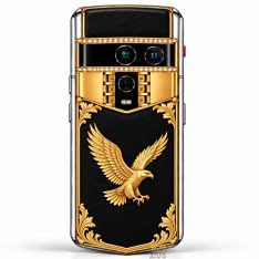 Vertu Agent Q custom vàng Au750 đính kim cương – Chim Đại Bàng
