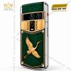 Vertu Agent Q custom vàng Au750 đính kim cương – Chim Hạc