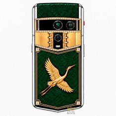 Vertu Agent Q custom vàng Au750 đính kim cương – Chim Hạc