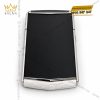Vertu Agent Q custom vàng Au750 kim cương và logo Kỳ Lân da cá sấu trắng