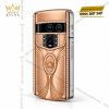 Vertu Agent Q custom vàng hồng Au750 kim cương họa tiết và logo Kỳ Lân