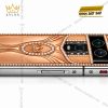 Vertu Agent Q custom vàng hồng Au750 kim cương họa tiết và logo Kỳ Lân