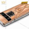 Vertu Agent Q custom vàng hồng Au750 kim cương họa tiết và logo Kỳ Lân