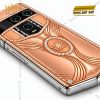 Vertu Agent Q custom vàng hồng Au750 kim cương họa tiết và logo Kỳ Lân