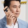 Vertu Agent Q custom vàng hồng Au750 kim cương họa tiết và logo Kỳ Lân