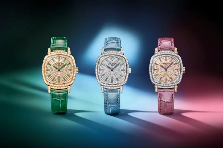 Bộ ba Patek Philippe Gondolo full kim cương vừa ra mắt – Ba sắc màu của Haute Joaillerie 1 Kỳ Lân Luxury bo ba patek philippe gondolo full kim cuong 2026 1 Bộ ba Patek Philippe Gondolo full kim cương vừa ra mắt – Ba sắc màu của Haute Joaillerie