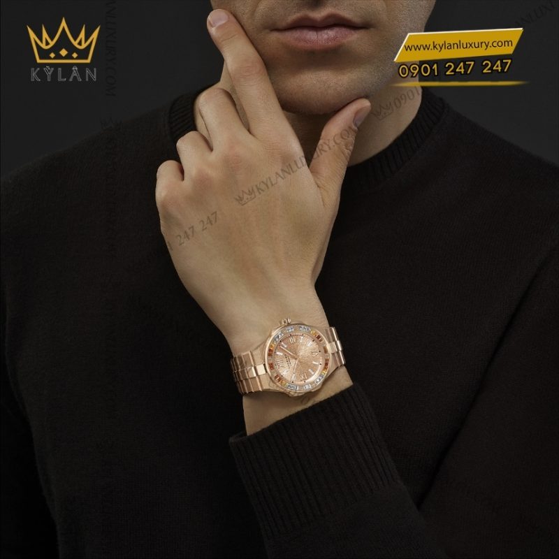 Đồng hồ Chopard Alpine Eagle 41 vàng hồng vành đá quý 295363-5013