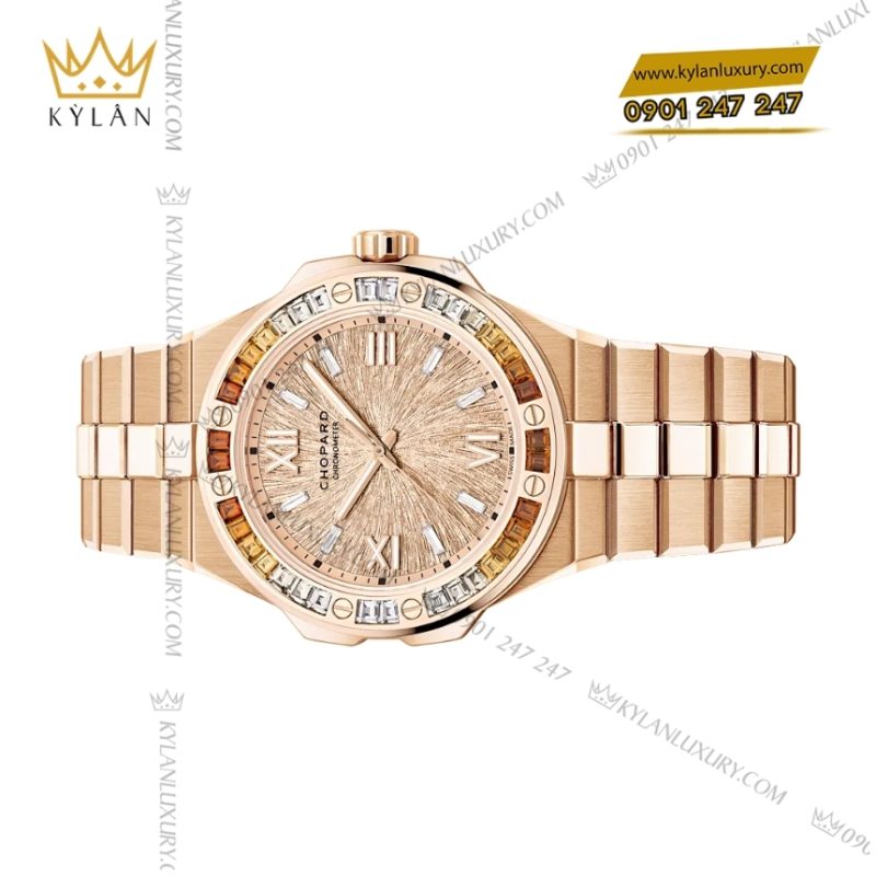 Đồng hồ Chopard Alpine Eagle 41 vàng hồng vành đá quý 295363-5013