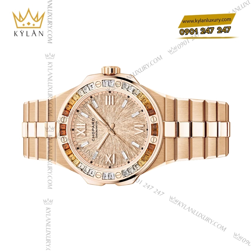 Kỳ Lân Luxury chopard alpine eagle 41 vang hong vanh da quy 295363 5013 6 Đồng hồ Chopard Alpine Eagle 41 vàng hồng vành đá quý 295363-5013