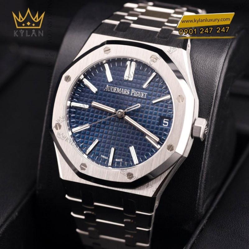 Đồng hồ Royal Oak mặt số xanh đêm 41mm 15510ST