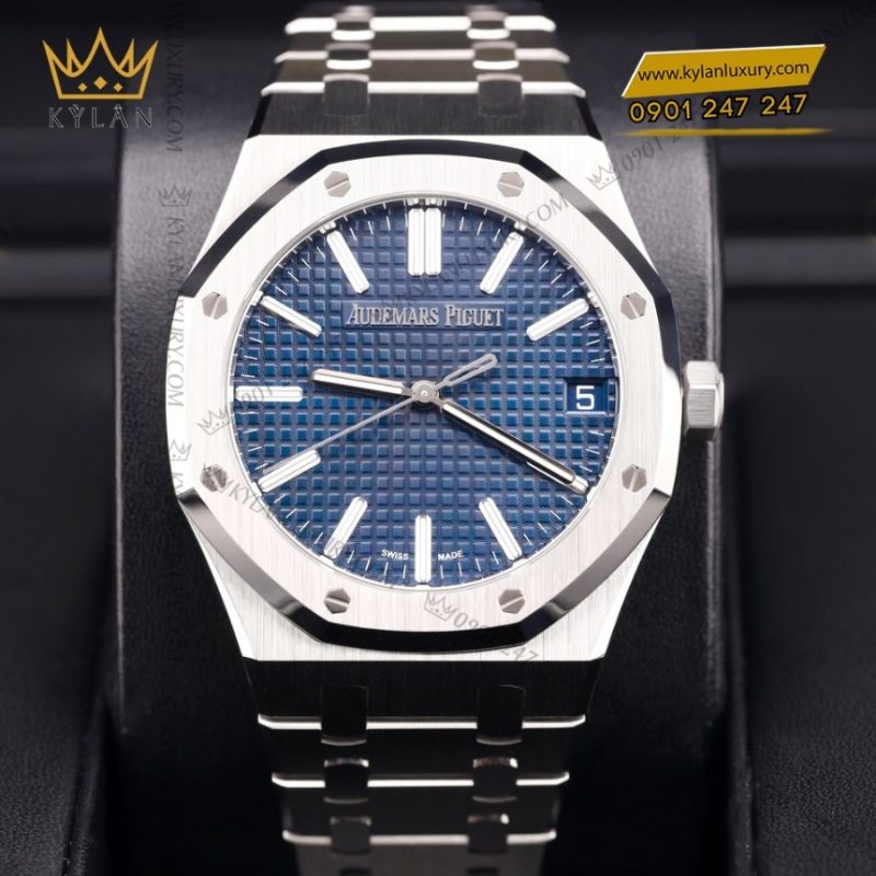Đồng hồ Royal Oak mặt số xanh đêm 41mm 15510ST