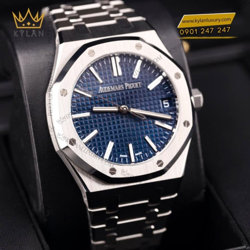 Đồng hồ Royal Oak mặt số xanh đêm 41mm 15510ST