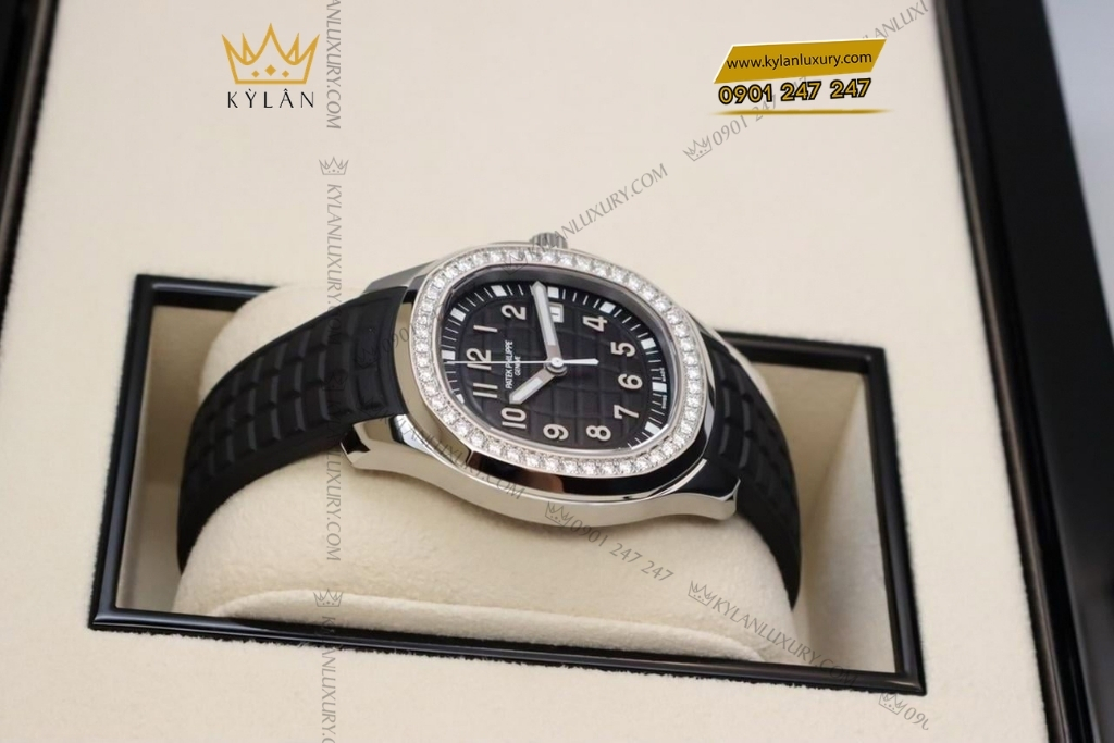 Kỳ Lân Luxury patek philippe aquanaut luce 5267 200a 001 11 Đồng hồ Patek Philippe Aquanaut Luce mặt đen vành kim 5267/200A-001