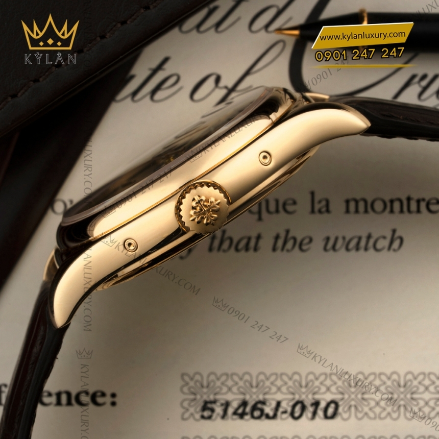 Kỳ Lân Luxury patek philippe complications 5146j 010 3 Đồng hồ Patek Philippe Complications mặt số xám 5146J-010