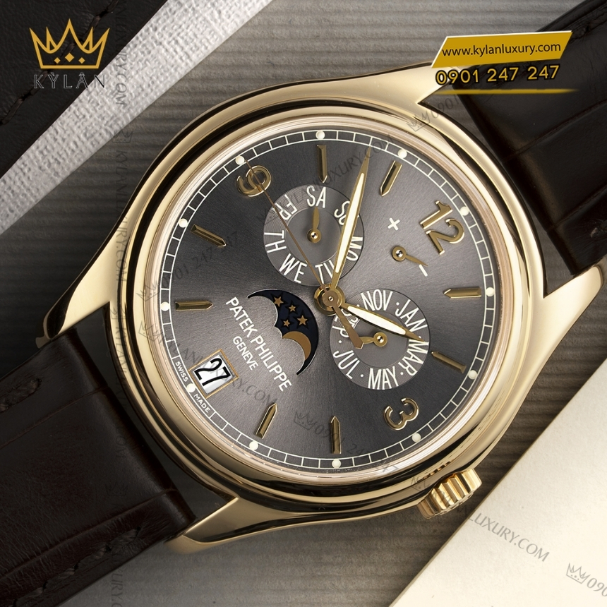 Kỳ Lân Luxury patek philippe complications 5146j 010 8 Đồng hồ Patek Philippe Complications mặt số xám 5146J-010