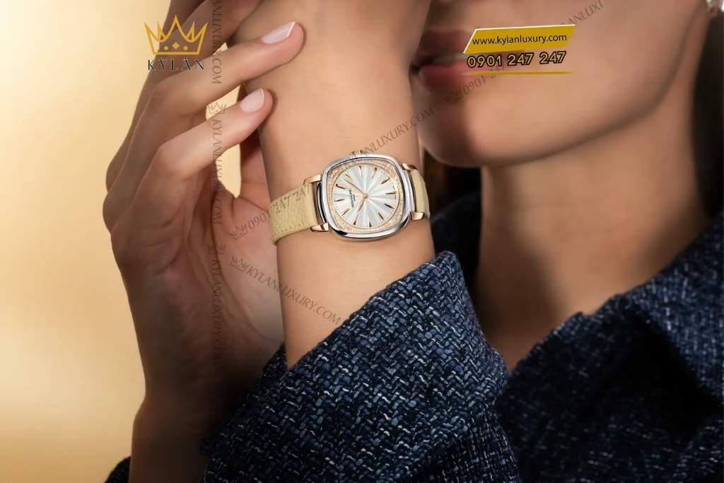Kỳ Lân Luxury patek philippe gondolo mat so bac 7043gr 001 3 Đồng hồ Patek Philippe Gondolo mặt số bạc 7043GR-001