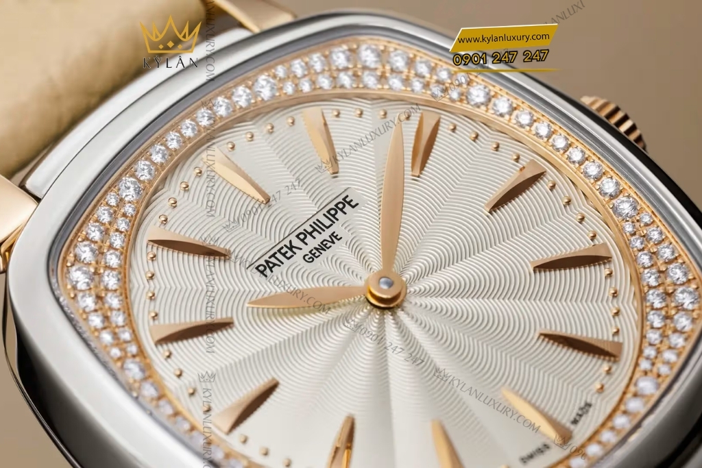 Kỳ Lân Luxury patek philippe gondolo mat so bac 7043gr 001 8 Đồng hồ Patek Philippe Gondolo mặt số bạc 7043GR-001