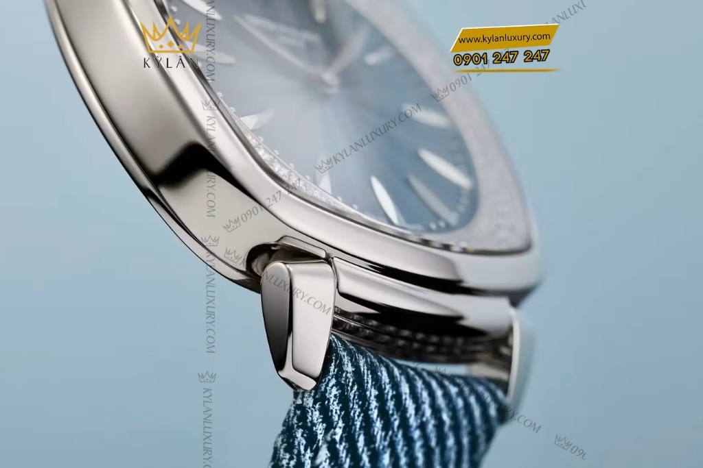 Kỳ Lân Luxury patek philippe gondolo mat xanh xam 7043g 001 6 Đồng hồ Patek Philippe Gondolo mặt xanh xám kim cương 7043G-001