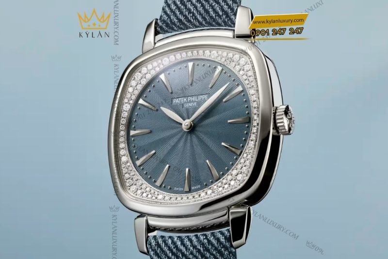 Đồng hồ Patek Philippe Gondolo mặt xanh xám kim cương 7043G-001