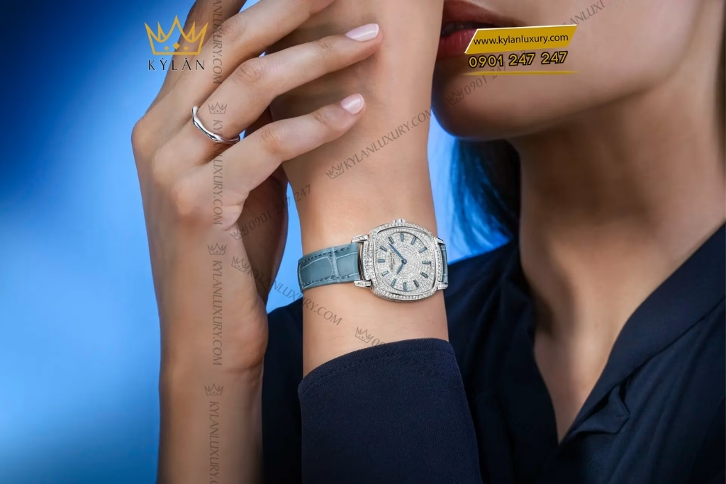 Kỳ Lân Luxury patek philippe gondolo topaz xanh 7043 250g 001 3 Đồng hồ Patek Philippe Gondolo kim cương và topaz xanh 7043/250G-001