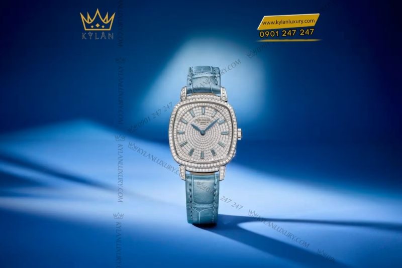 Đồng hồ Patek Philippe Gondolo kim cương và topaz xanh 7043/250G-001