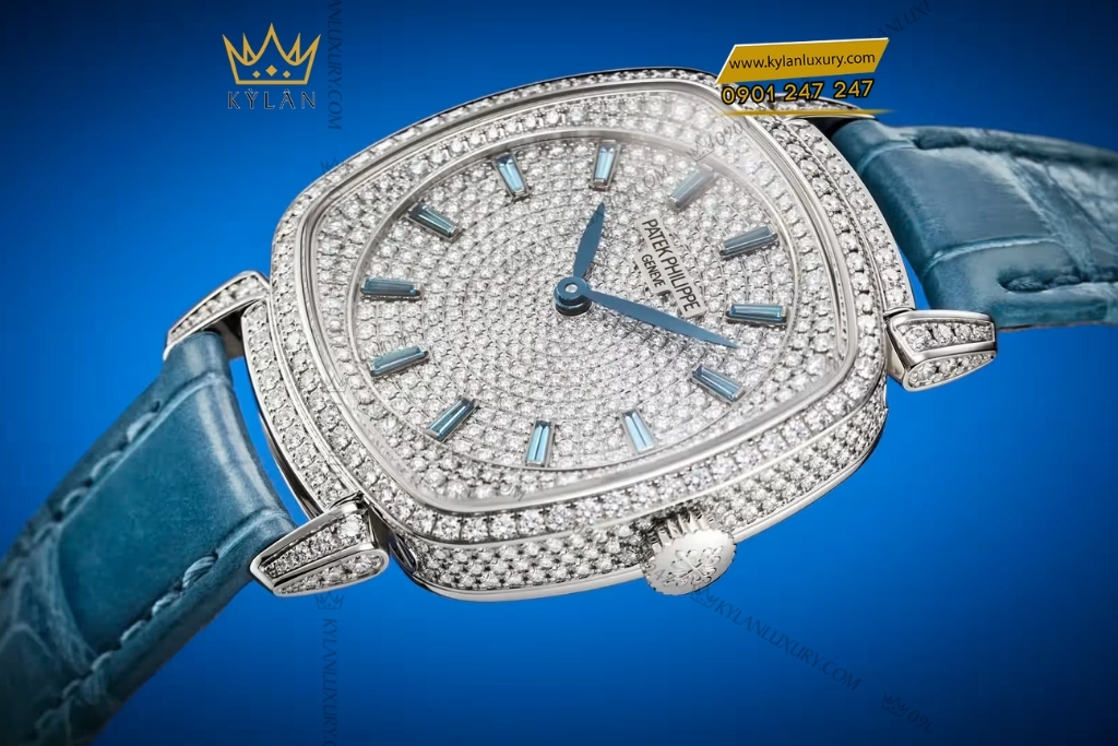 Kỳ Lân Luxury patek philippe gondolo topaz xanh 7043 250g 001 5 Đồng hồ Patek Philippe Gondolo kim cương và topaz xanh 7043/250G-001