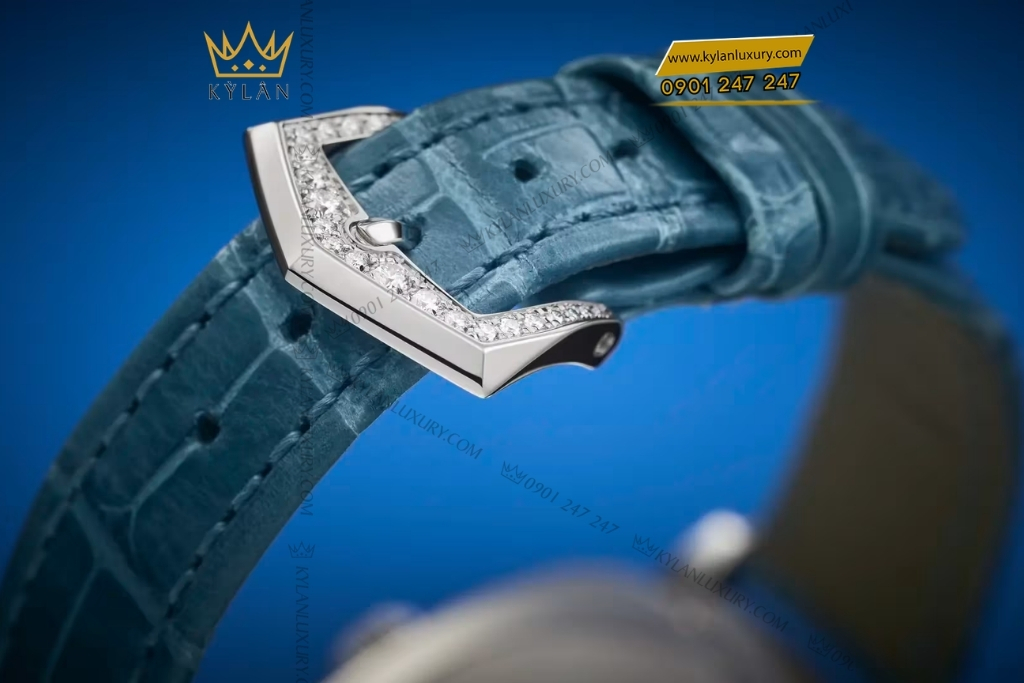 Kỳ Lân Luxury patek philippe gondolo topaz xanh 7043 250g 001 9 Đồng hồ Patek Philippe Gondolo kim cương và topaz xanh 7043/250G-001