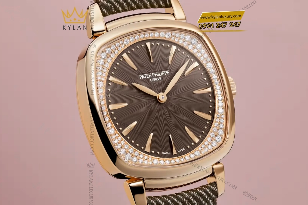 Kỳ Lân Luxury patek philippe gondolo vang hong mat so nau 7043r 001 7 Đồng hồ Patek Philippe Gondolo vàng hồng mặt số nâu 7043R-001