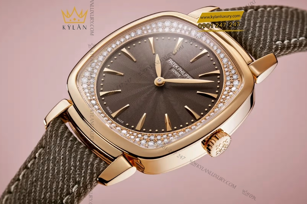 Kỳ Lân Luxury patek philippe gondolo vang hong mat so nau 7043r 001 8 Đồng hồ Patek Philippe Gondolo vàng hồng mặt số nâu 7043R-001