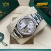 Đồng hồ Rolex Datejust 36 mặt bạc La Mã kim cương 126284RBR-0060