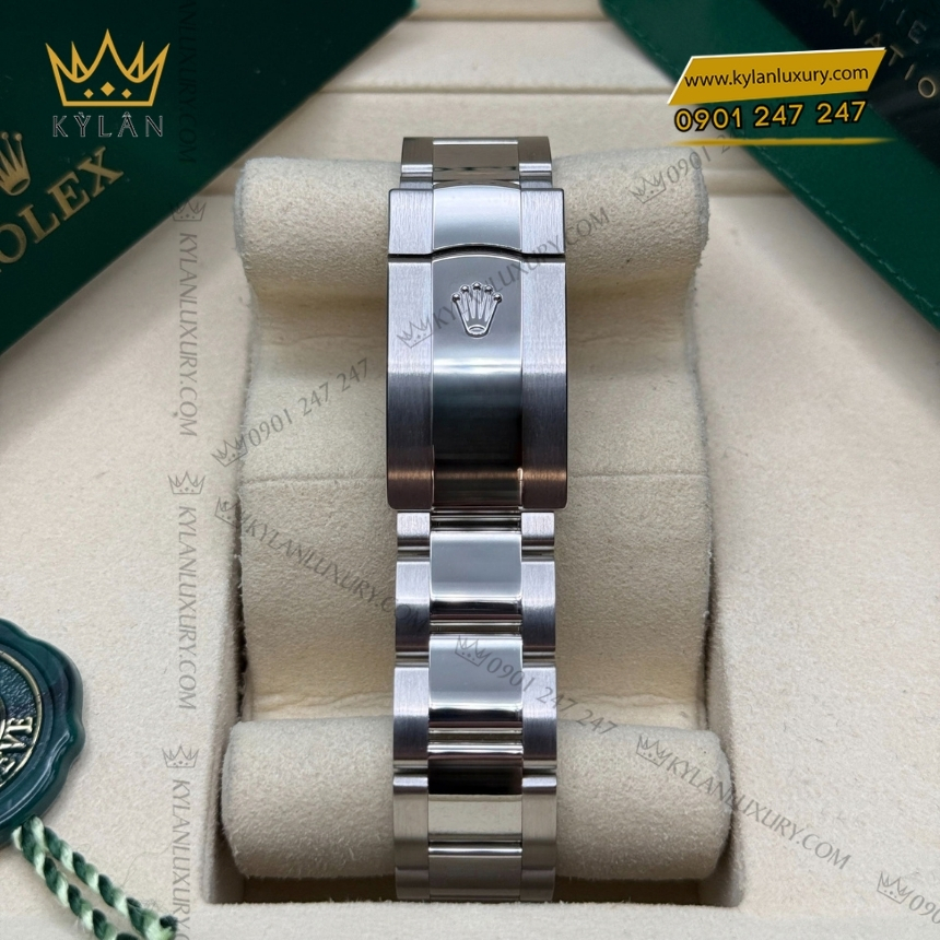 Kỳ Lân Luxury rolex datejust 36 mat bac la ma 126284rbr 0060 7 Đồng hồ Rolex Datejust 36 mặt bạc La Mã kim cương 126284RBR-0060