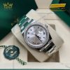 Đồng hồ Rolex Datejust 36 mặt bạc La Mã kim cương 126284RBR-0060