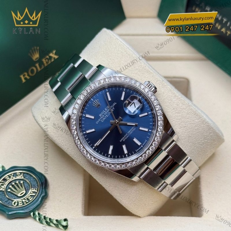 Đồng hồ Rolex Datejust 36 mặt xanh dương dây oyster 126284RBR-0010