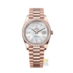 Đồng hồ Rolex Day Date mặt xà cừ vành kim cương 228345RBR-0026