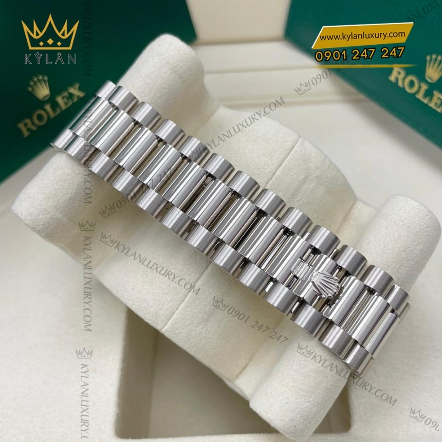 Kỳ Lân Luxury rolex day date 40 xa cu vanh kim 228345rbr 0026 8 1 Đồng hồ Rolex Day Date 40 mặt số bạc vành kim 228349RBR-0001
