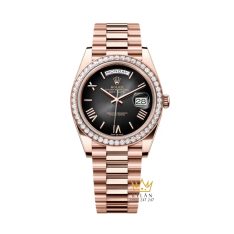 Đồng hồ Rolex Day Date 40 mặt xám ombre vành kim 228345RBR-0025